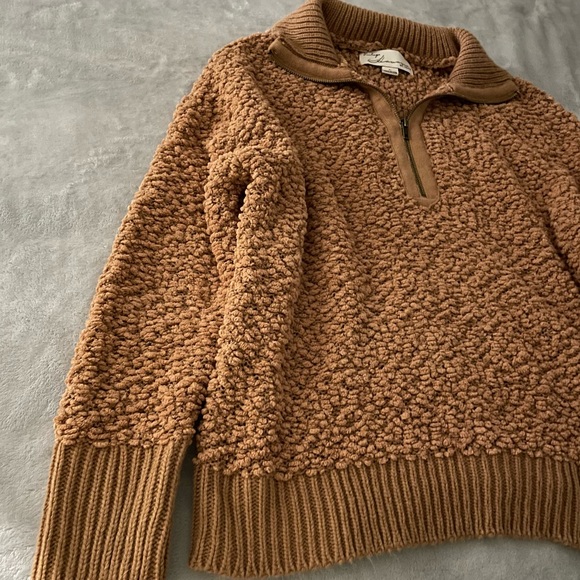 Vintage Havana Sweaters - Vintage Havana Popcorn Quarter Zip Sweater